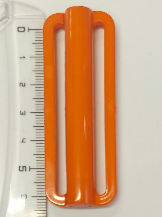 Bikini sluiting 60mm plastic oranje