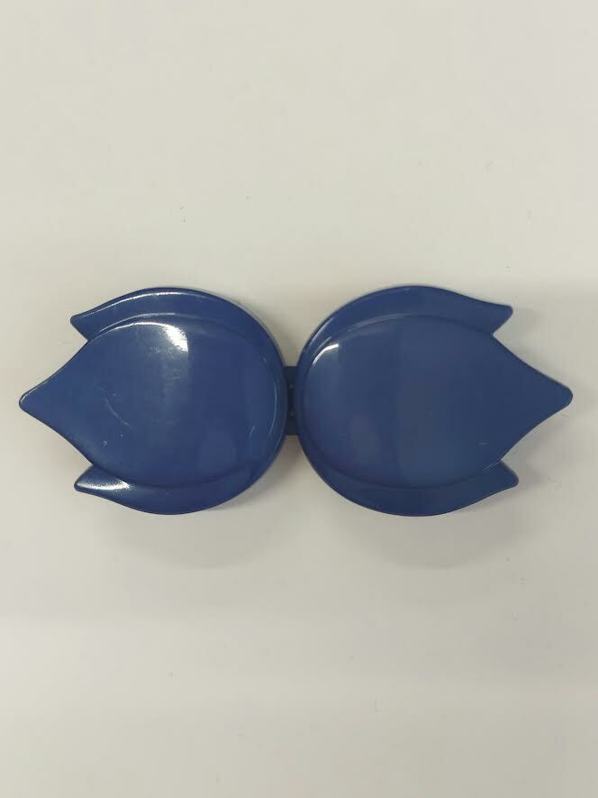 Bikini sluiting 25mm plastic doenkerblauw tulp